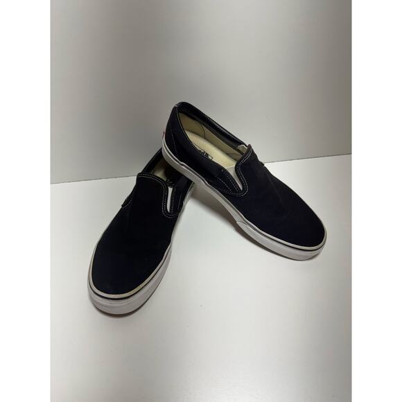 VANS Other - Vans Classic Black Slip On Canvas Skate Loafer Shoes Sz 9.5M/Womens 11 Casual